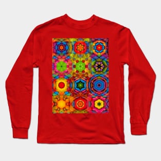 Symetric vector based ornamental background Long Sleeve T-Shirt